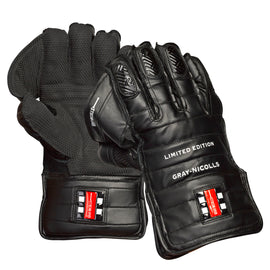 GRAY-NICOLLS GN Limited Edition Black Wicket Keeping Gloves - Adult