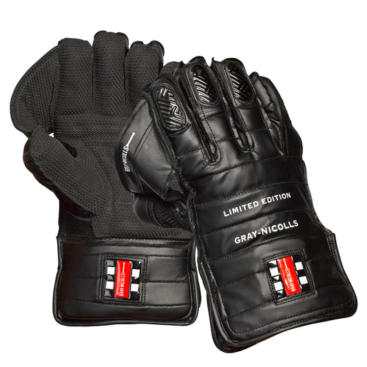 GRAY-NICOLLS GN Limited Edition Black Wicket Keeping Gloves - Adult