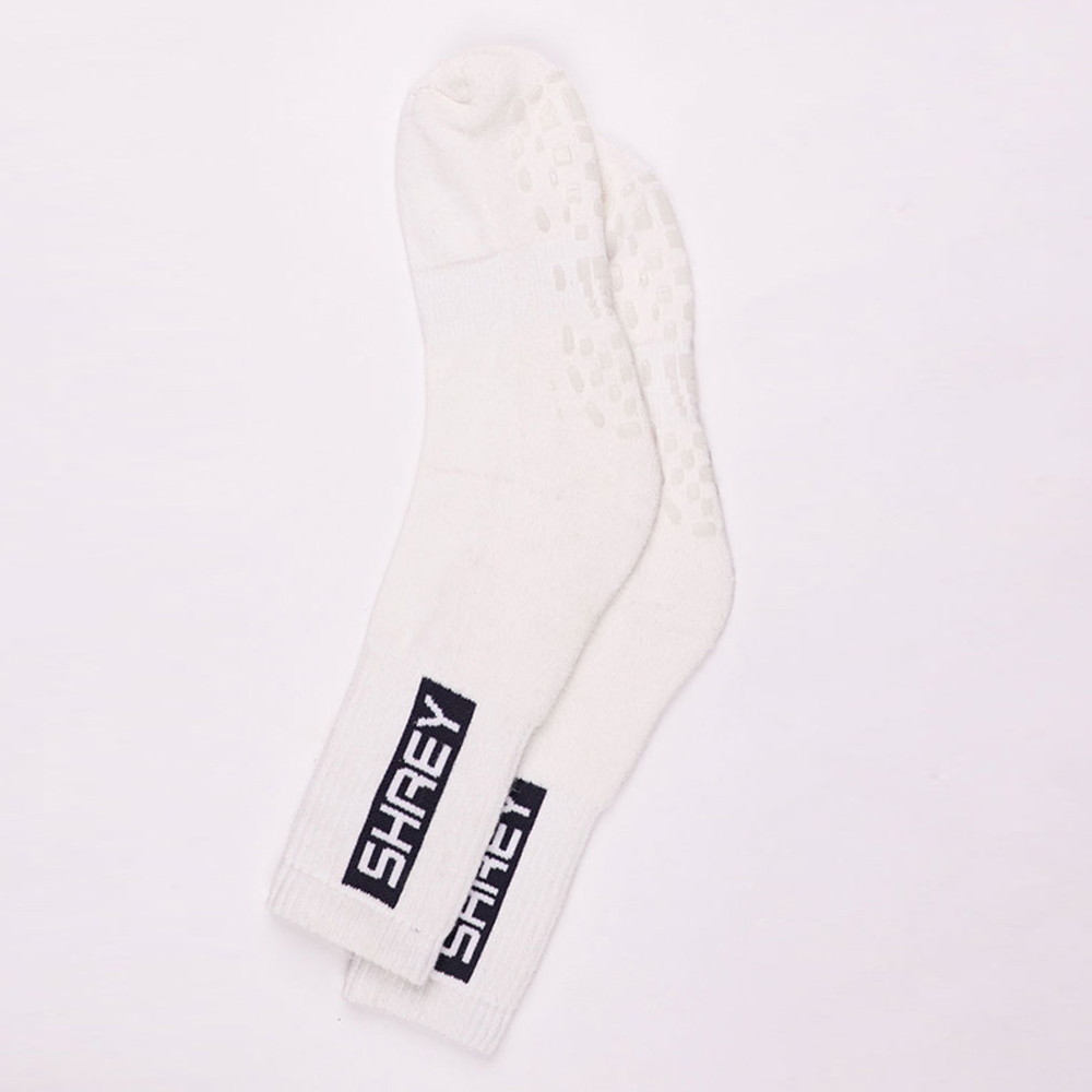 SHREY Master Grip Plus Socks Off White - With Anti-Slip Technology