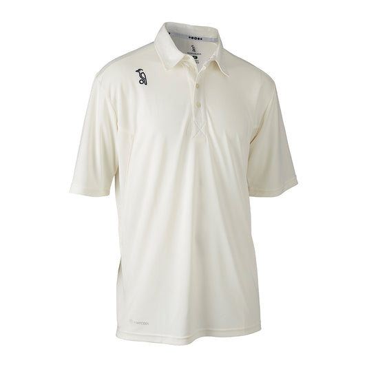 KOOKABURRA Pro Players Short Sleeve Shirt Cream - Mens