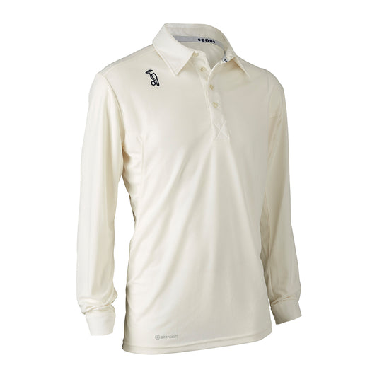 KOOKABURRA Pro Players Long Sleeve Shirt Cream - Men