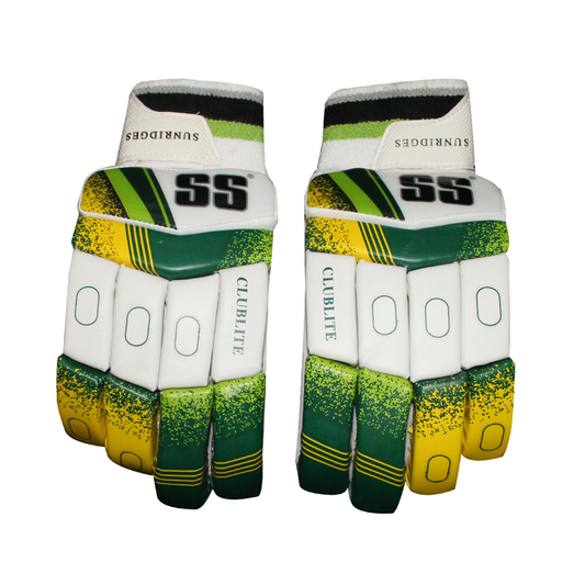 >> SS Clublite Junior Batting Gloves White/Green/Gold - Youth