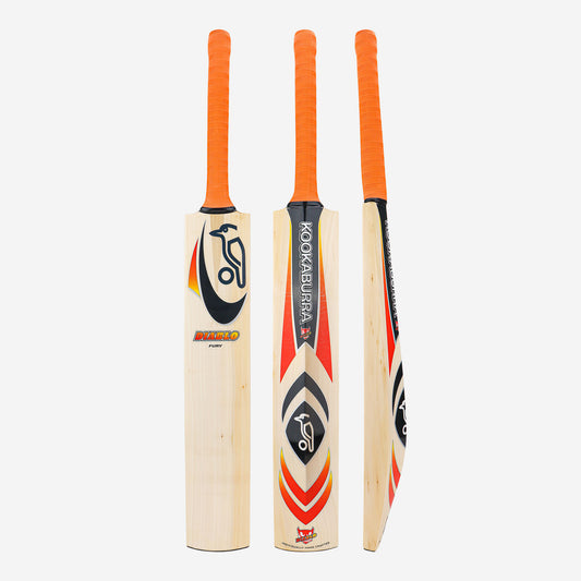 KOOKABURRA Retro Diablo Fury Grade 2 English Willow Cricket Bat - Short Handle