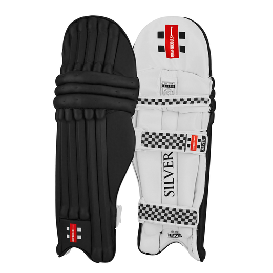 GRAY-NICOLLS GN Silver Coloured Batting Leg Guards '26/27 - Adult