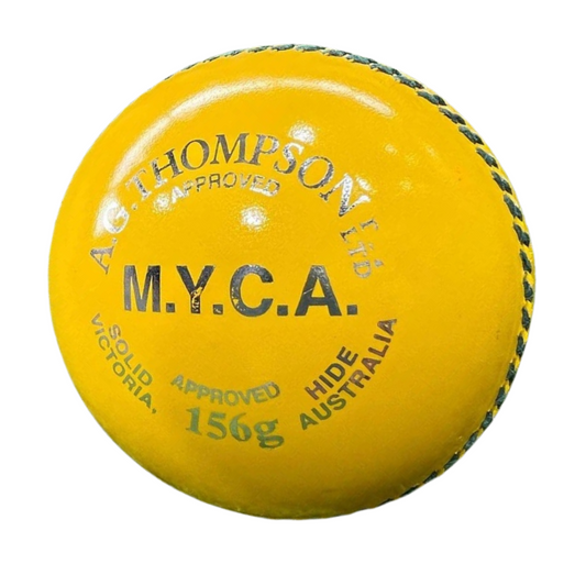 KOOKABURRA MYCA Silver 2-piece Leather Cricket Ball 156gms Yellow