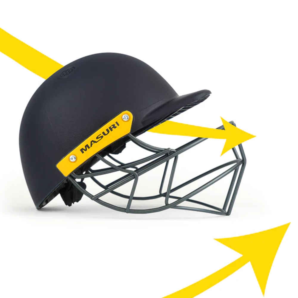 MASURI C Line Steel Cricket Helmet (With Adjustor) Navy - Senior