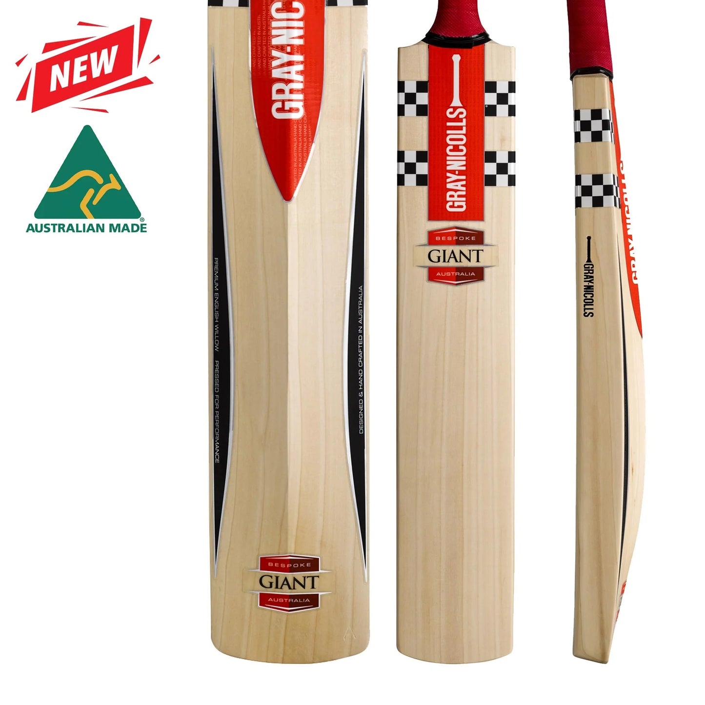GRAY-NICOLLS GN Giant Grade 3 English Willow Cricket Bat - Long Blade