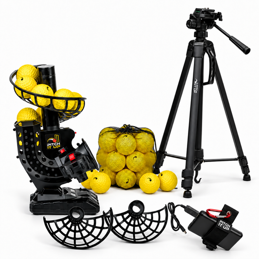PITCH-IT-UP Ultimate Bowling Machine Bundle | Complete Junior Cricket Training System
