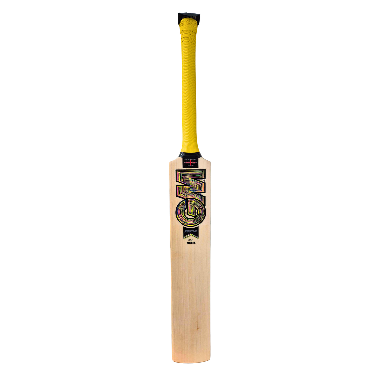 GUNN & MOORE GM Psyche 808 Delta L540 Grade 2 English Willow Cricket Bat - Senior Short Blade