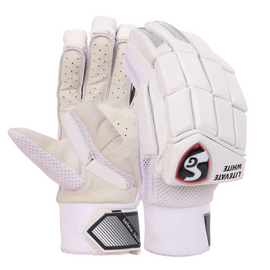 SG Litevate White Batting Gloves '24 - Adult
