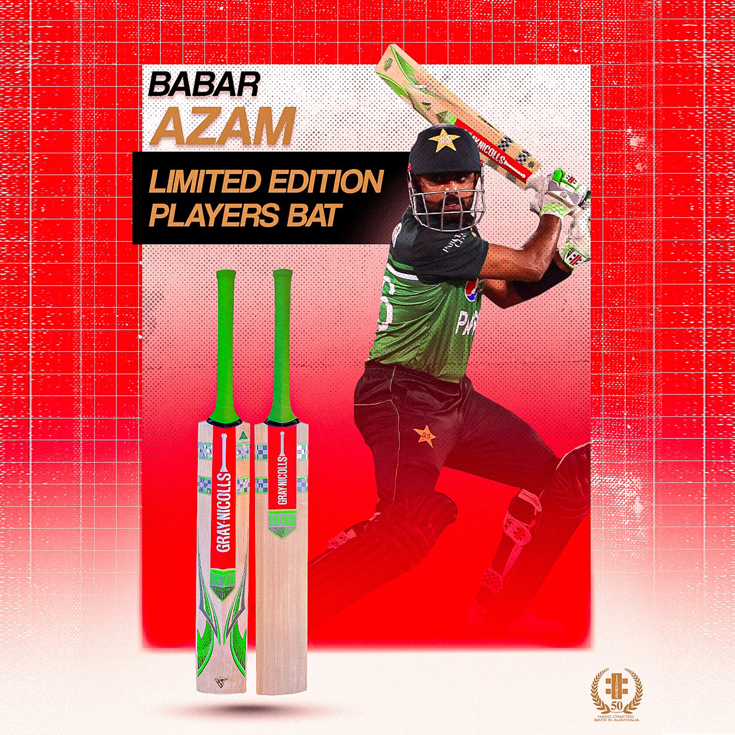 >> GRAY-NICOLLS GN Babar Azam Hypernova Players English Willow Cricket Bat '23/24 - Short Handle