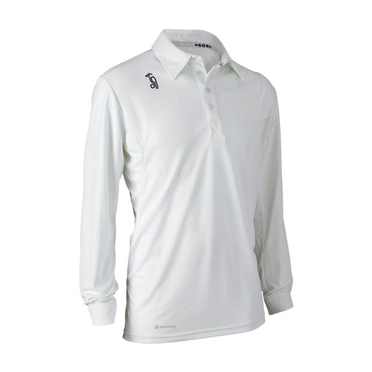 KOOKABURRA Pro Players Long Sleeve Shirt White - Mens