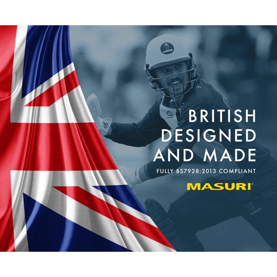 MASURI E Line Titanium Cricket Helmet Navy - Senior