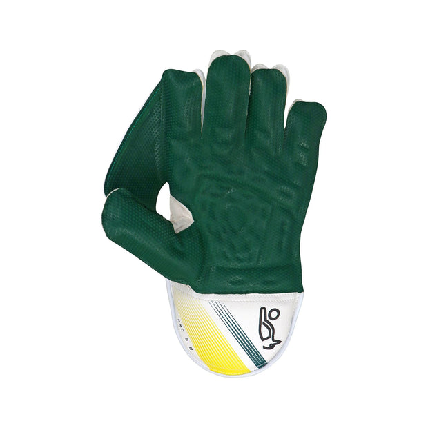 KOOKABURRA Pro 3.0 Wicket Keeping Gloves Green/Gold - Adult