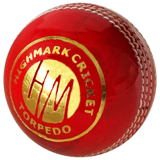 Highmark Torpedo 4PC Leather Cricket Ball - Highmark Cricket
