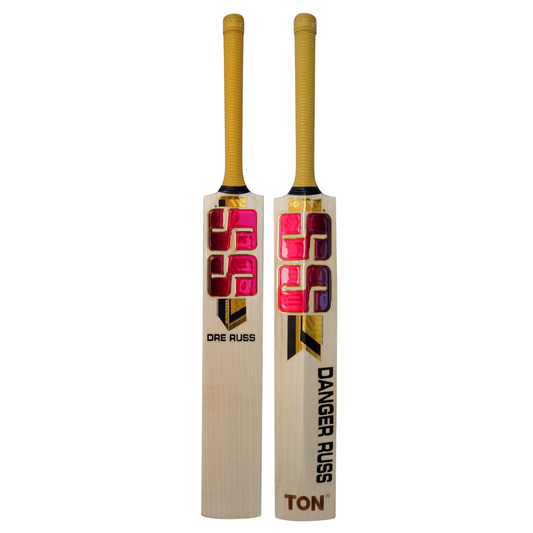 SS DRE RUSS (ANDRE RUSSELL) Player Grade English Willow Cricket Bat - Short Handle - Highmark Cricket