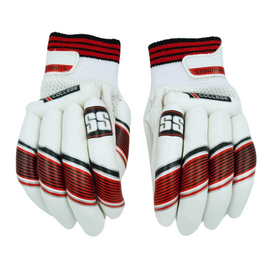 SS College Junior Batting Gloves White/Red '23 [Junior - Youth Sizes]