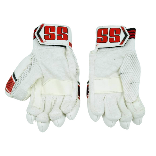 SS College Batting Gloves White/Red '23 - Adult