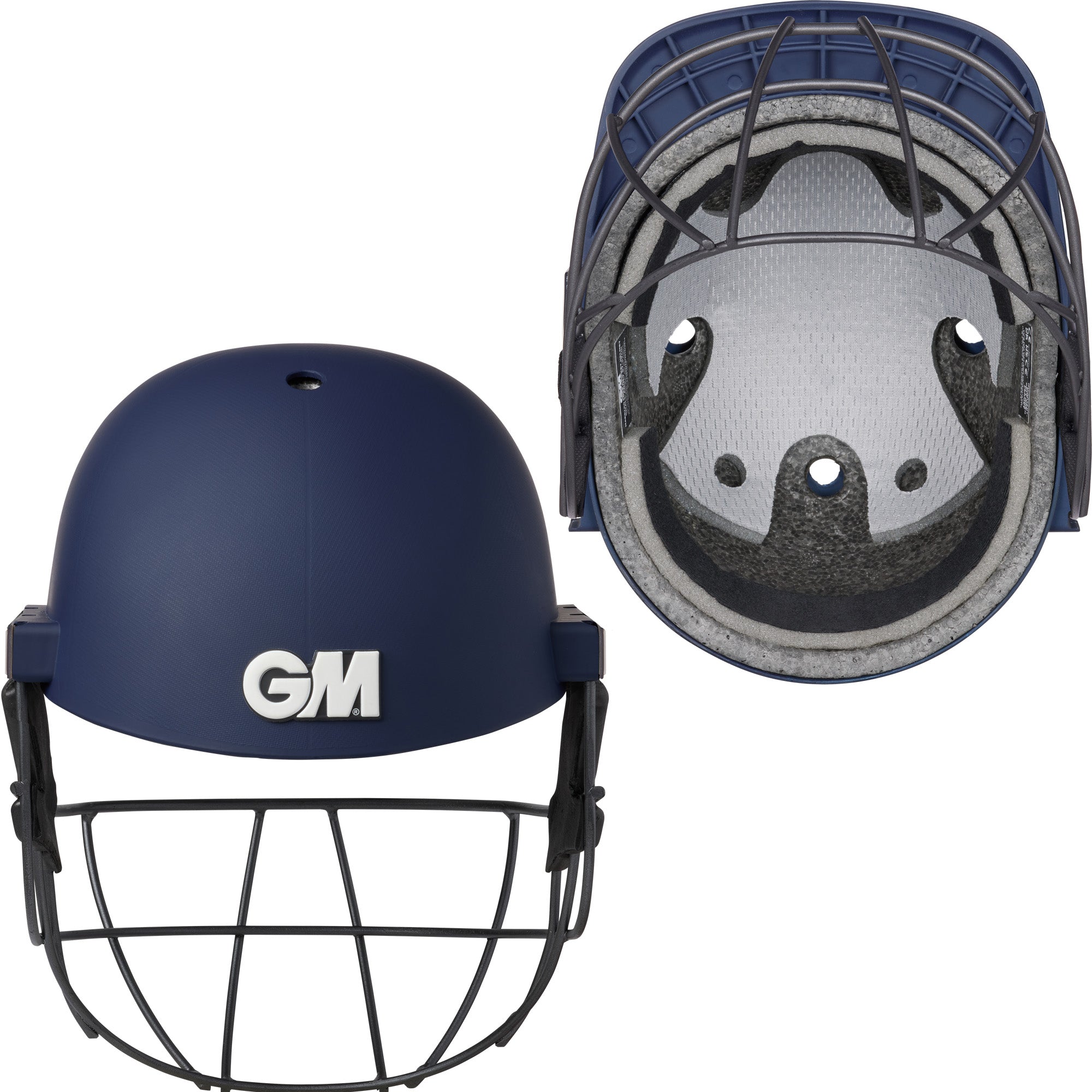 GUNN & MOORE GM Maestro Edge Steel Grille Cricket Helmet w/ Neck Protector- Adult