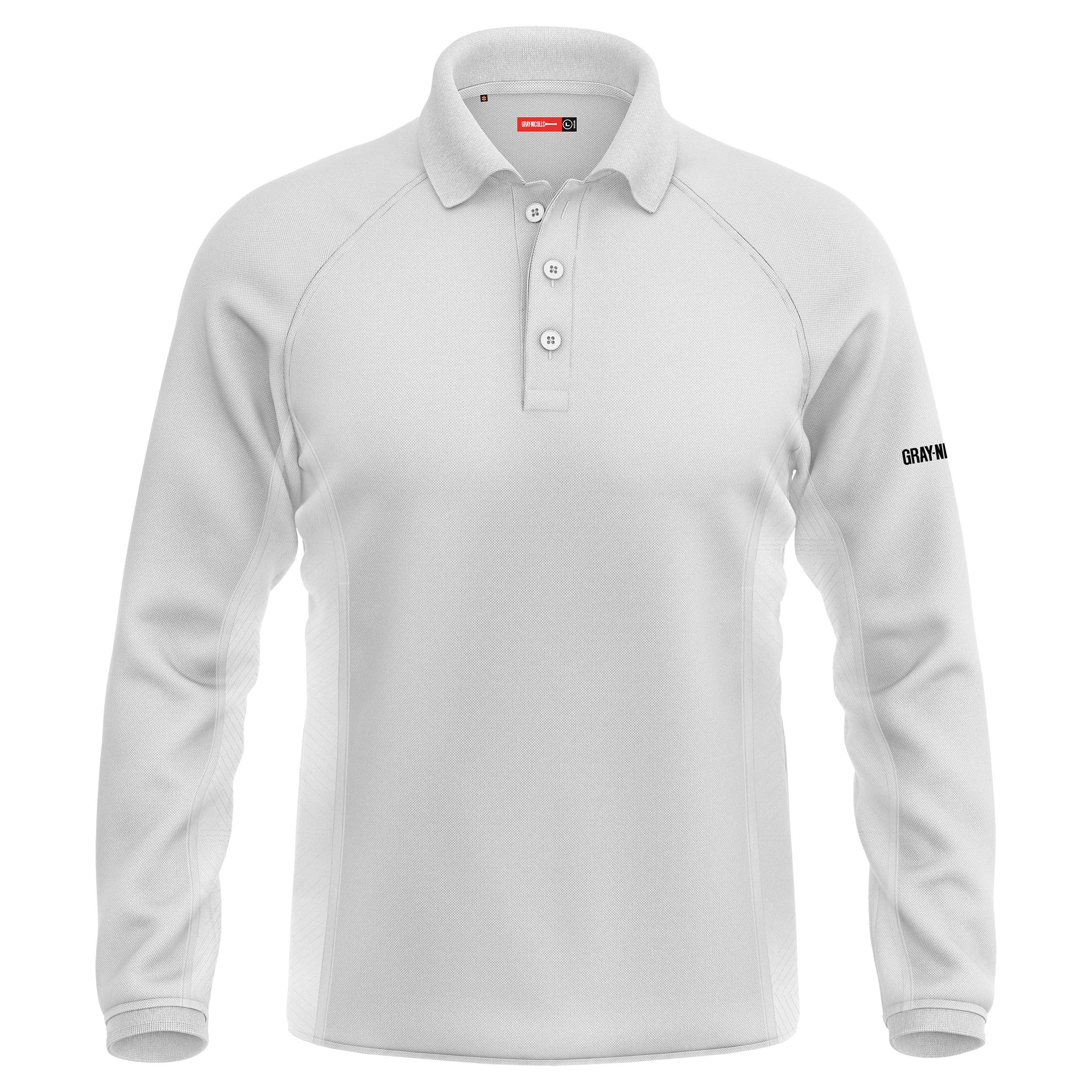GRAY-NICOLLS GN Select XP Long Sleeve Shirt White - Mens [Sizes Small - 3XL]