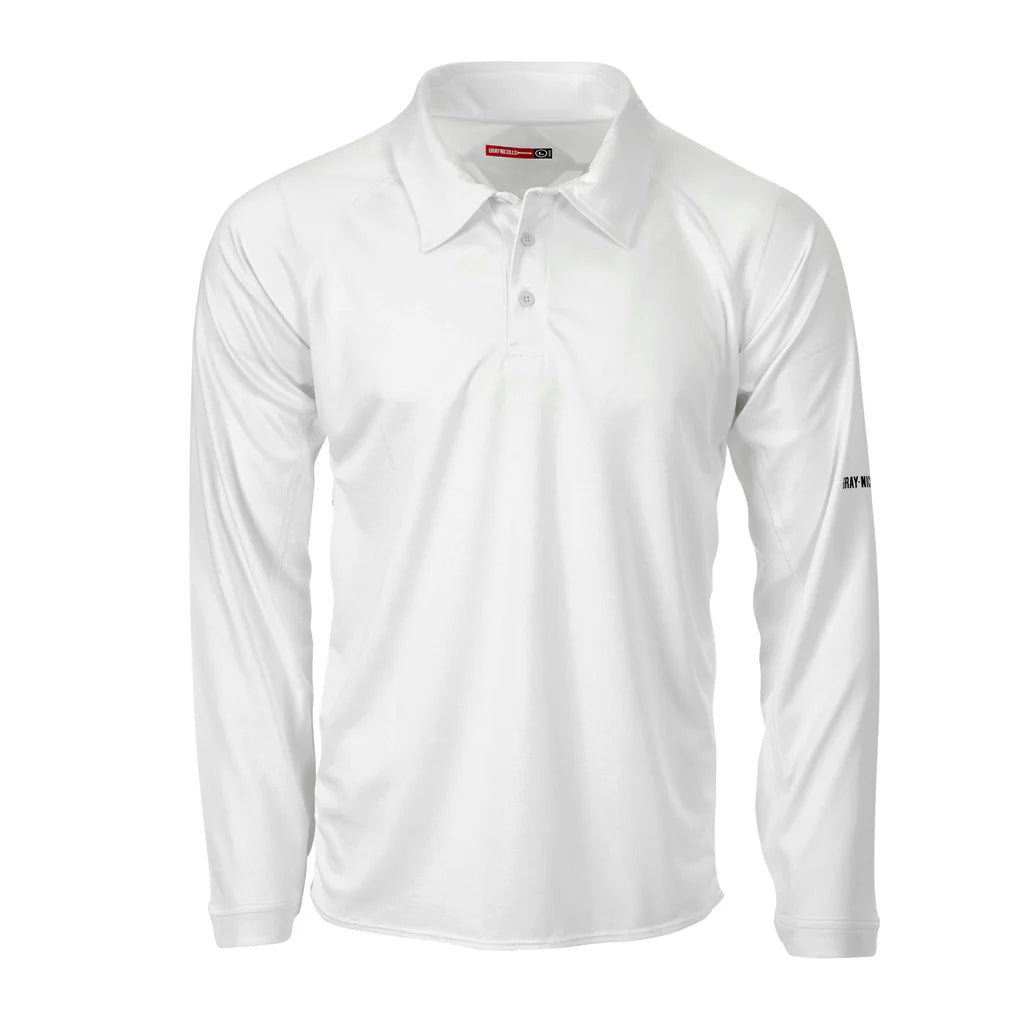 GRAY-NICOLLS GN Select Long Sleeve Shirt White - Junior [Sizes J6 - J16]