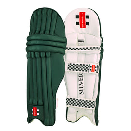 GRAY-NICOLLS GN Silver Coloured Batting Leg Guards '25/26 - Adult