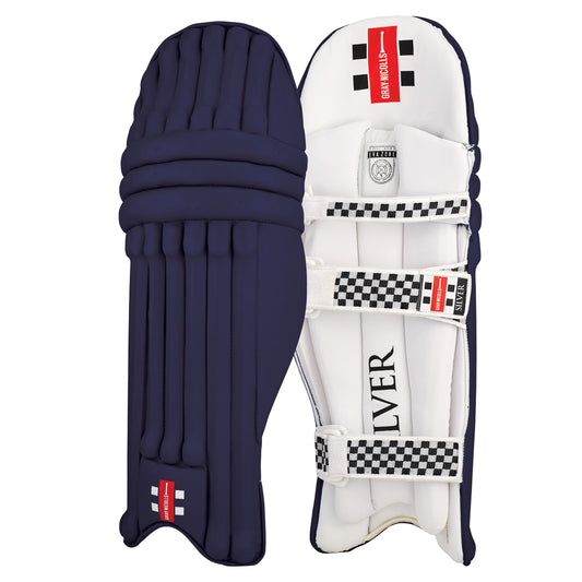 GRAY-NICOLLS GN Silver Coloured Batting Leg Guards - Adult