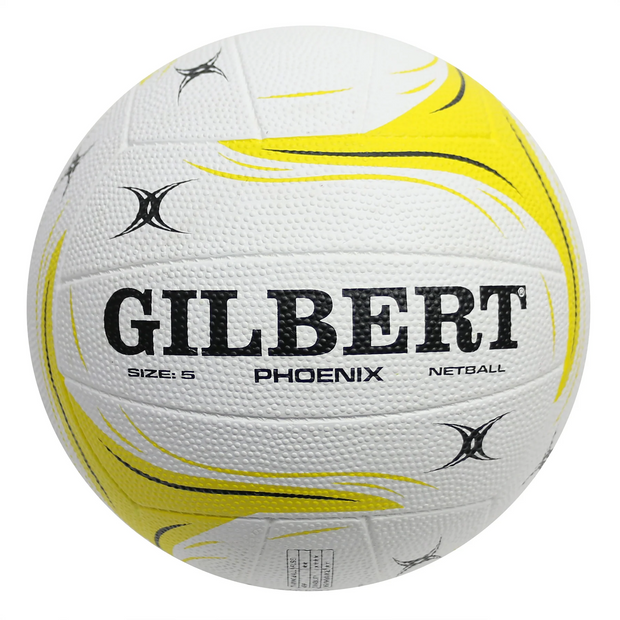 GILBERT Phoenix Trainer Netball White '24 - Size 4