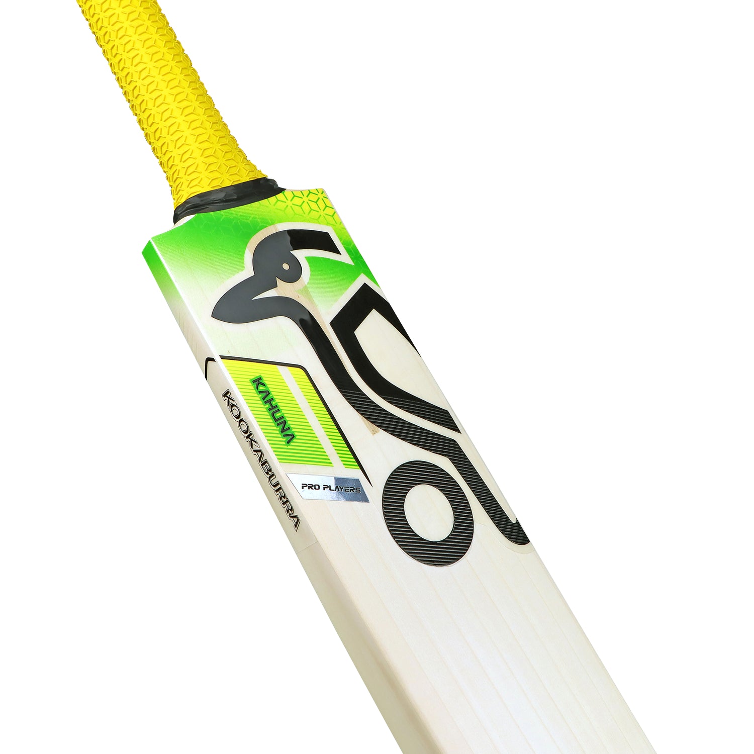Kookaburra branding and decals on Kahuna Pro Players English Willow Bat