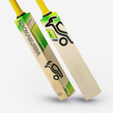 Kookaburra Kahuna Pro Players English Willow Cricket Bat showing Mid-High profile and oval handle with Vertex grip