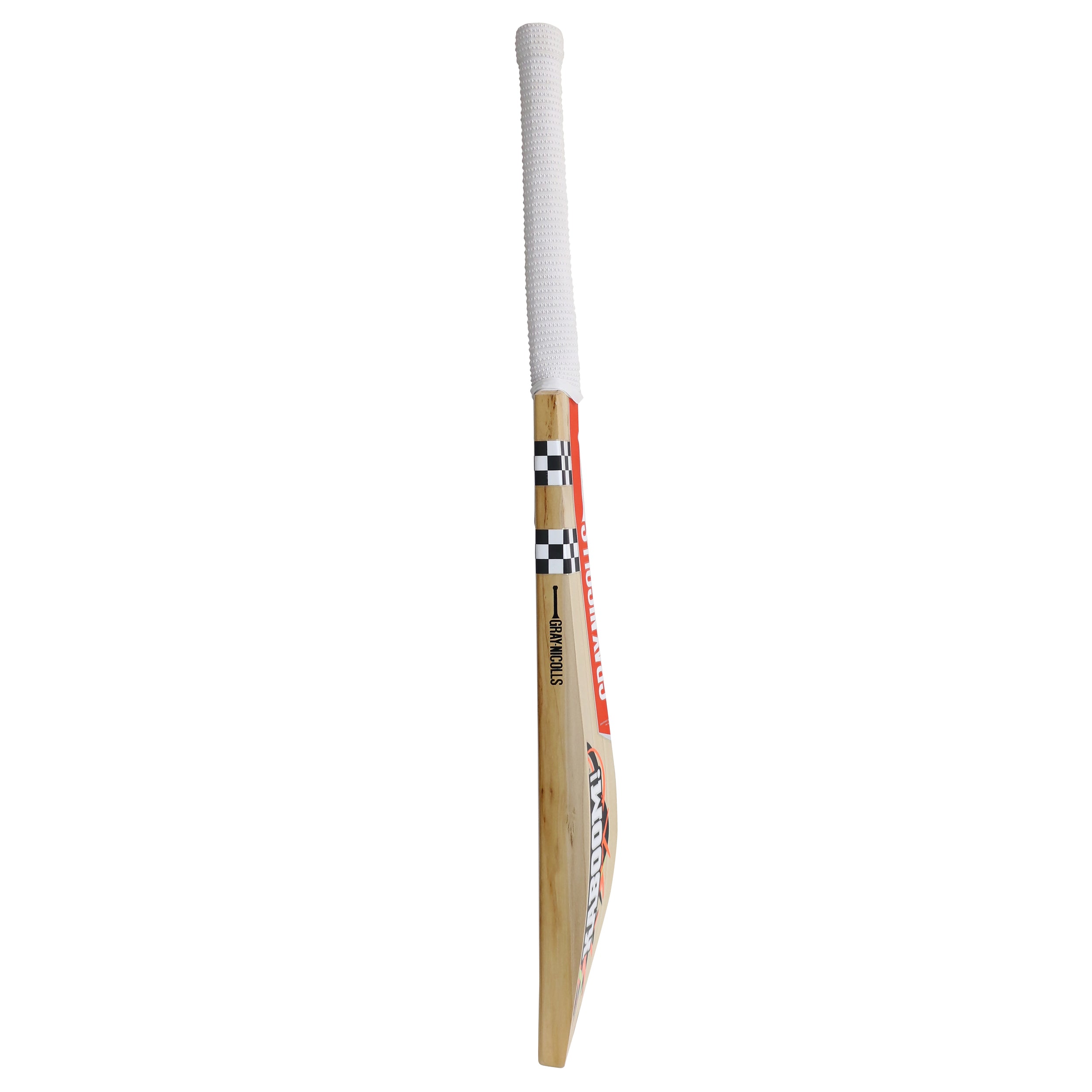 Side profile of Kaboom Bat showing even bow and large edges.