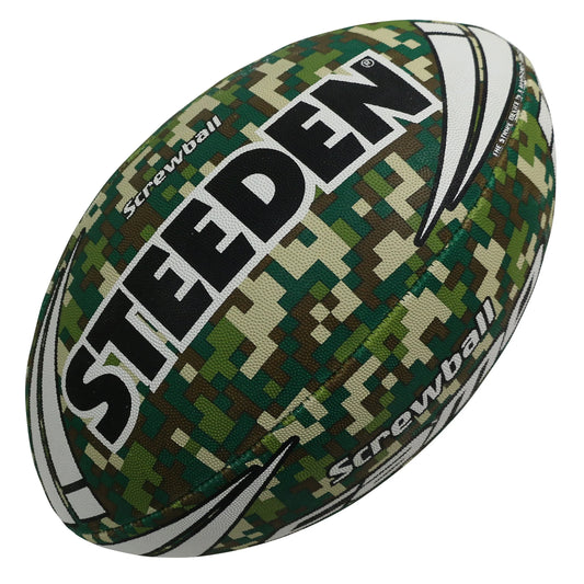 STEEDEN Screwball Digital Camo Rugby League Ball