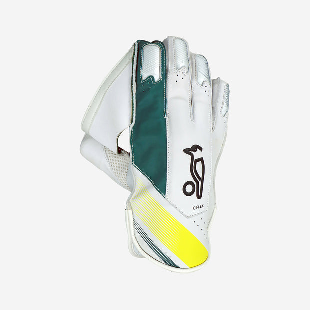 KOOKABURRA Pro Players Wicket Keeping Gloves Green/Gold - Adult