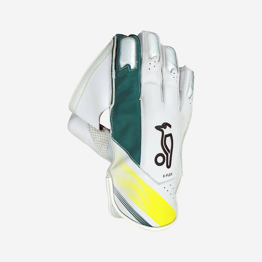 KOOKABURRA Pro Players Wicket Keeping Gloves Green/Gold '23 - Youth