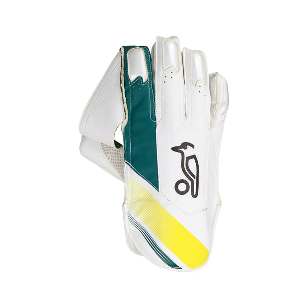 KOOKABURRA Pro 2.0 Wicket Keeping Gloves Green/Gold - Youth
