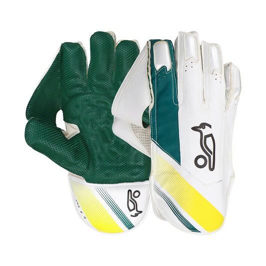 KOOKABURRA Pro 2.0 Wicket Keeping Gloves Green/Gold '23 - Youth