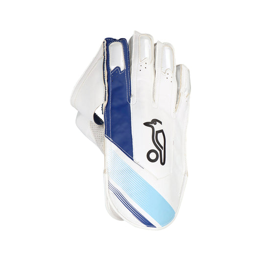 KOOKABURRA Pro 2.0 Wicket Keeping Gloves White/Blue '23 - Adult