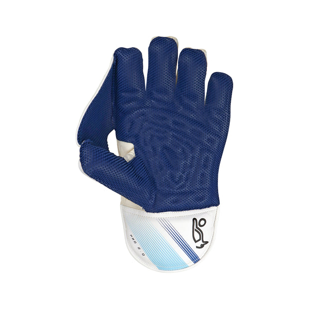 KOOKABURRA Pro 2.0 Wicket Keeping Gloves White/Blue - Adult