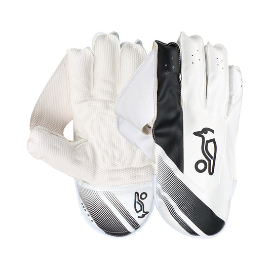 KOOKABURRA Pro 3.0 Wicket Keeping Gloves White/Black '23 - Adult