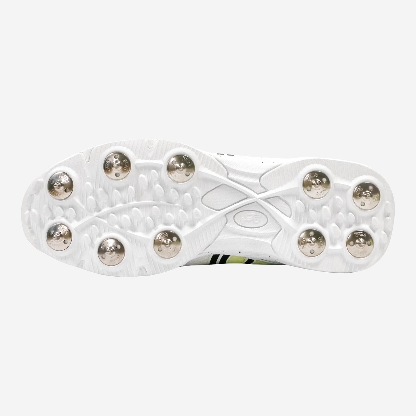 KOOKABURRA Pro 2.0 Spike Cricket Shoes White/Lime/Yellow [Sizes US8-US14]