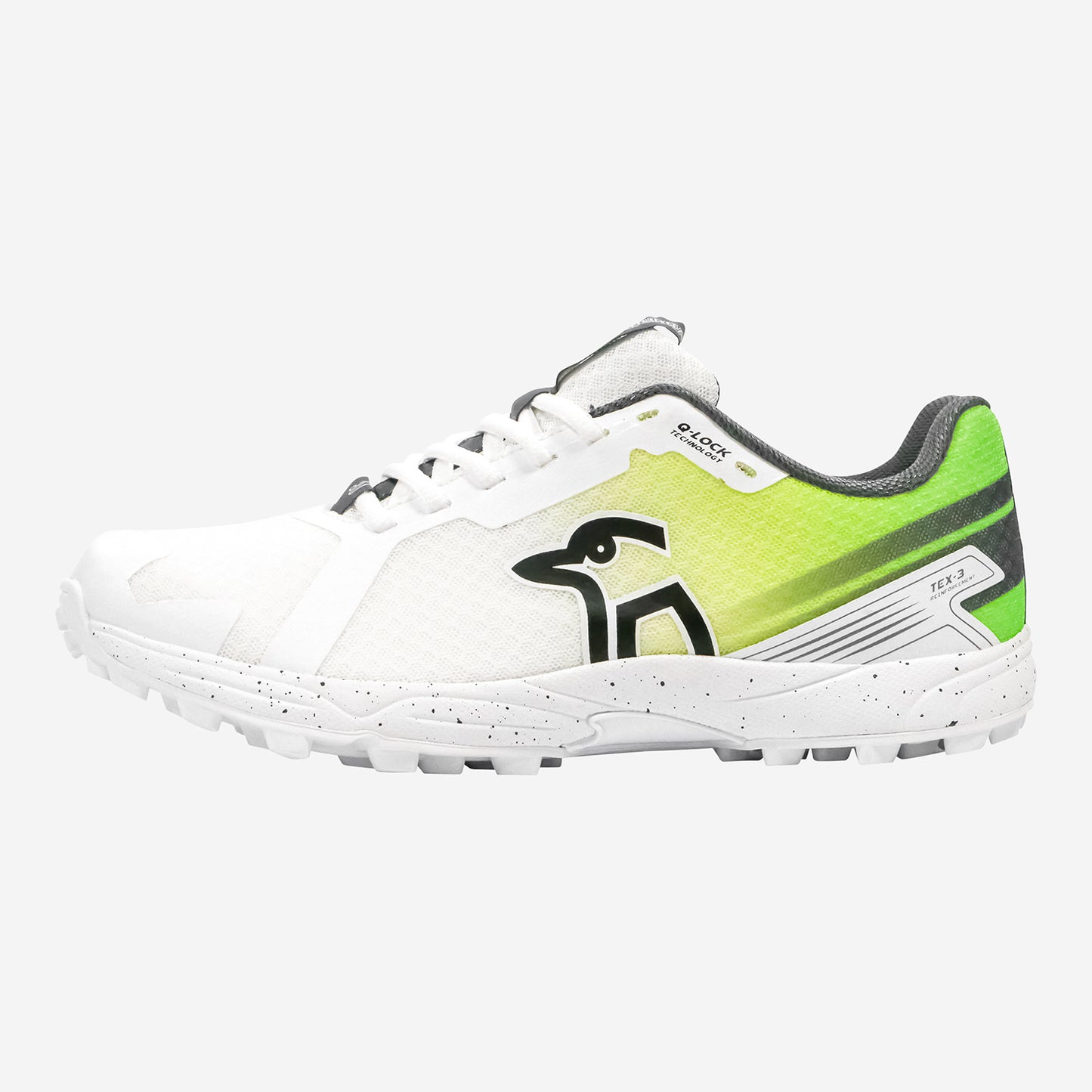 KOOKABURRA Pro 2.0 Rubber Cricket Shoes - White/Lime/Yellow [Sizes US6-US14]