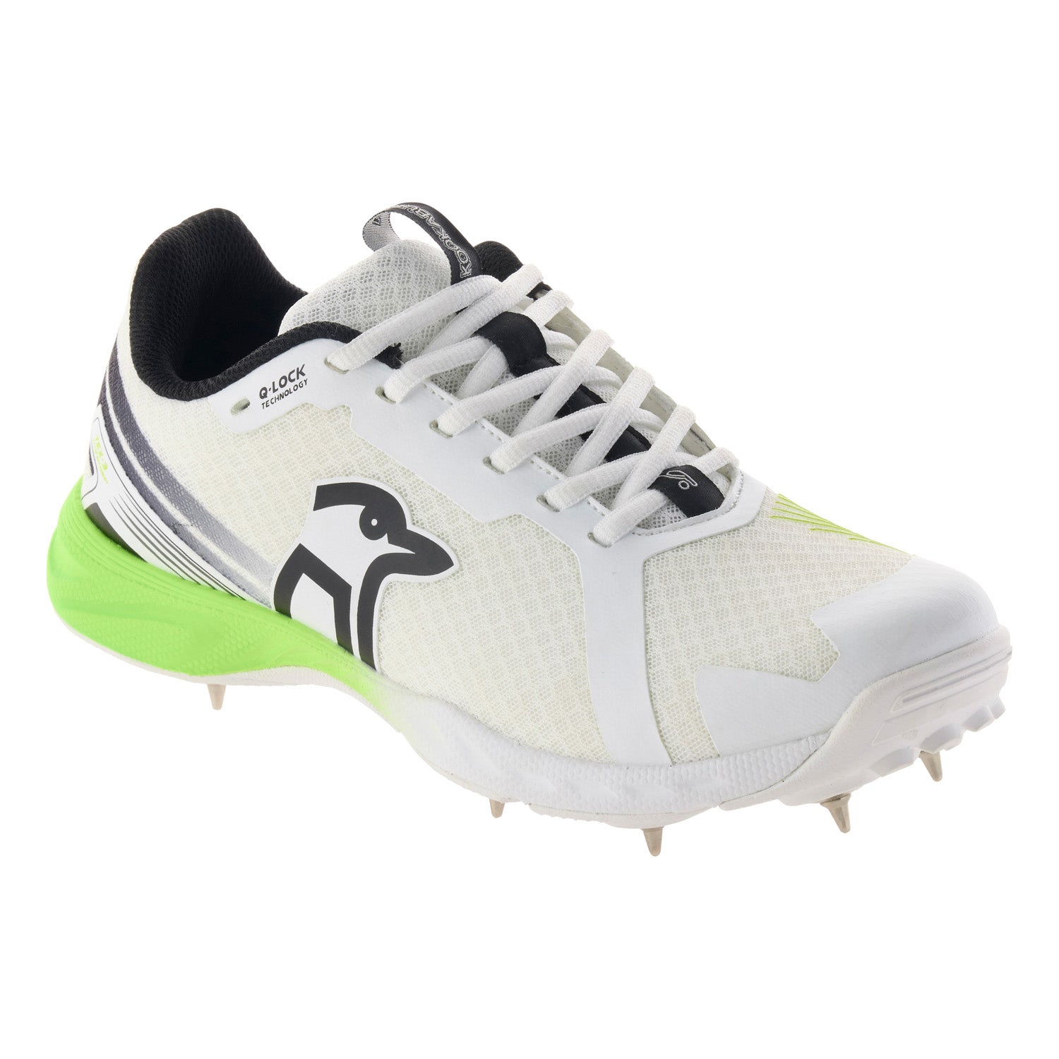 KOOKABURRA Pro 2.0 Spike Cricket Shoes White/Lime/Black '26/27