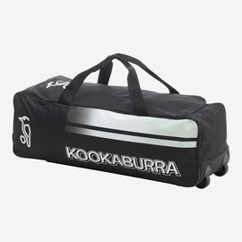 KOOKABURRA Pro 5.0 Wheelie Kit Bag '24 Ghost Black/White - 80x27x26cms