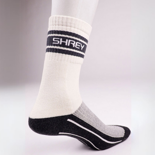 SHREY Elite Double Layer Socks Off White - Pack of 2 Pairs