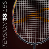HUNDRED Atomic X 38 PWR Carbon Fibre Badminton Racquet 3U6 Pre-Strung
