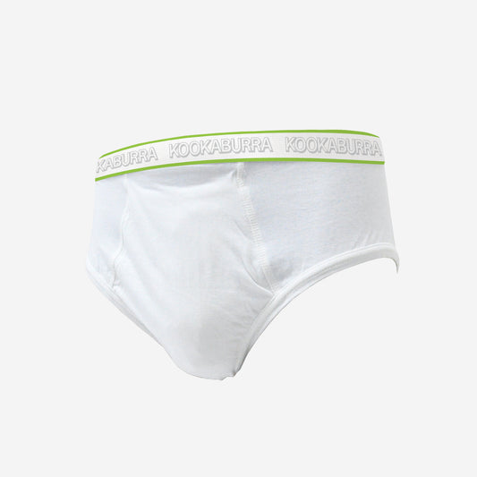 KOOKABURRA Athletic Brief White - Junior [Sizes J6 - J16]