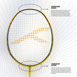 HUNDRED Atomic X 35 SPD Carbon Fibre Badminton Racquet 4U6 Pre-Strung