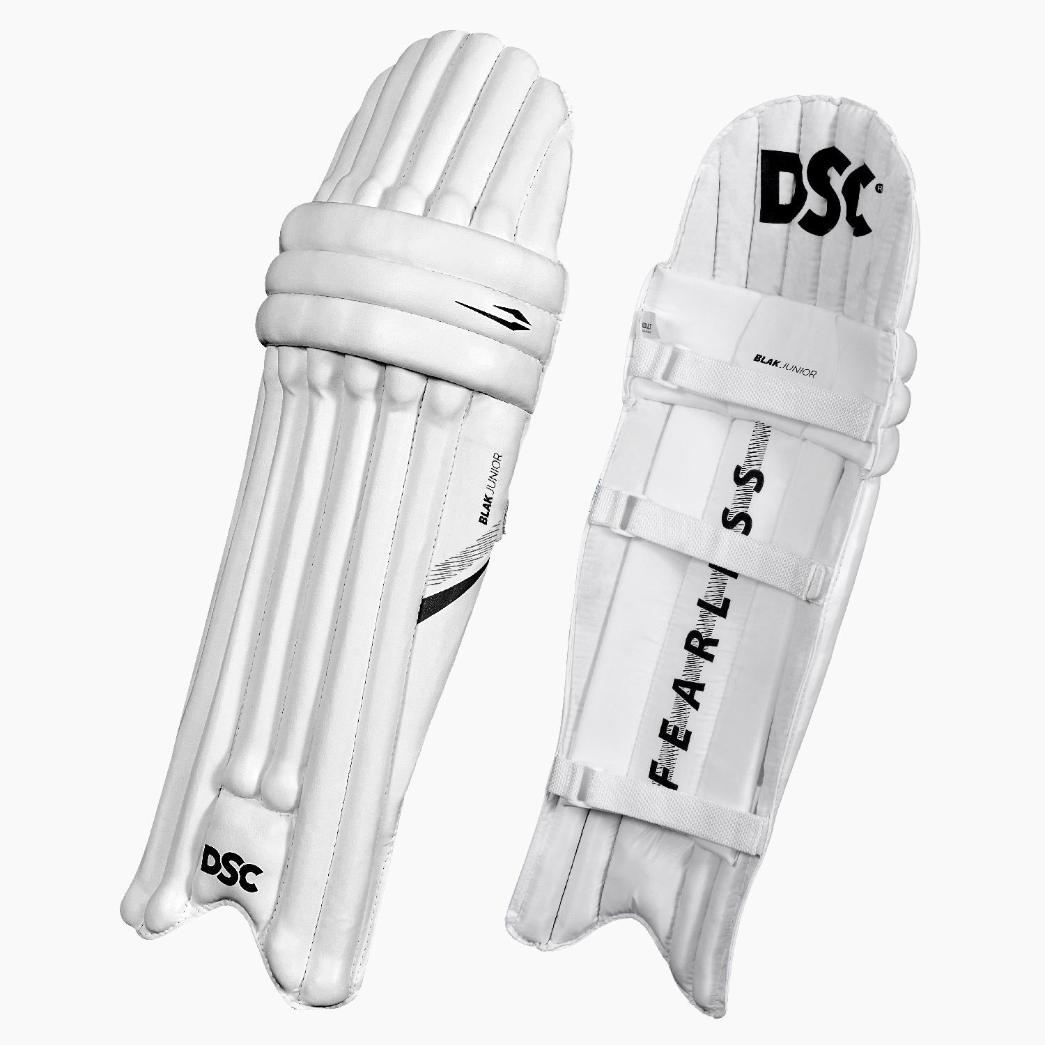 DSC Blak Junior Ambidextrous Batting Leg Guards'25/26 [Sizes 2X Small Junior - Small Junior]