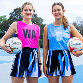 GILBERT Reversible Netball Bibs - Set of 7 Bibs