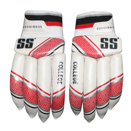 SS College Junior Batting Gloves White/Red '24 [Junior - Youth Sizes]